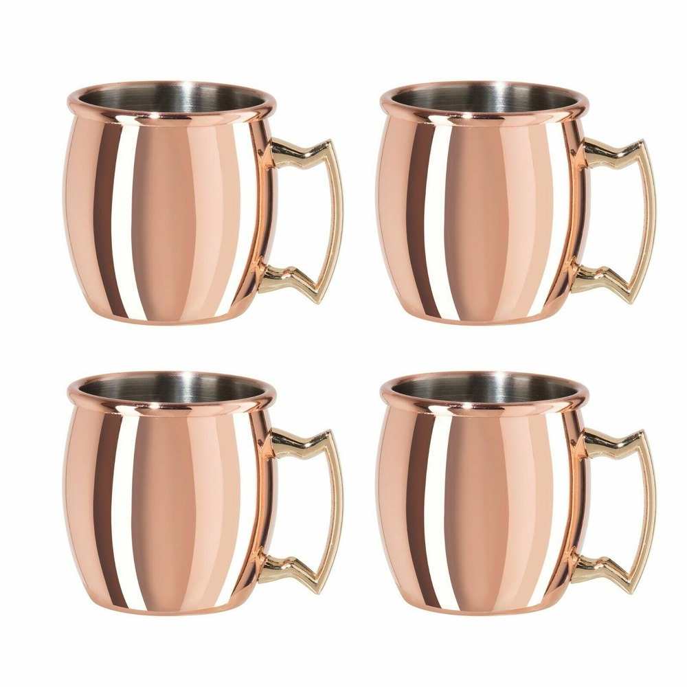 Moscow Mini Copper Plated Mule Shot Mugs-Set‎ of 4